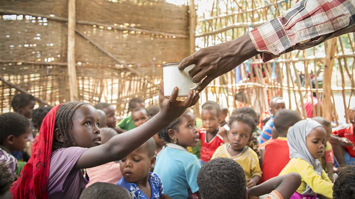 Children at a community learning center